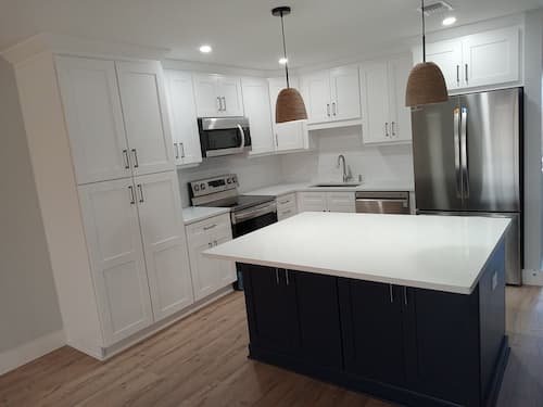 Kitchen remodeling with center island