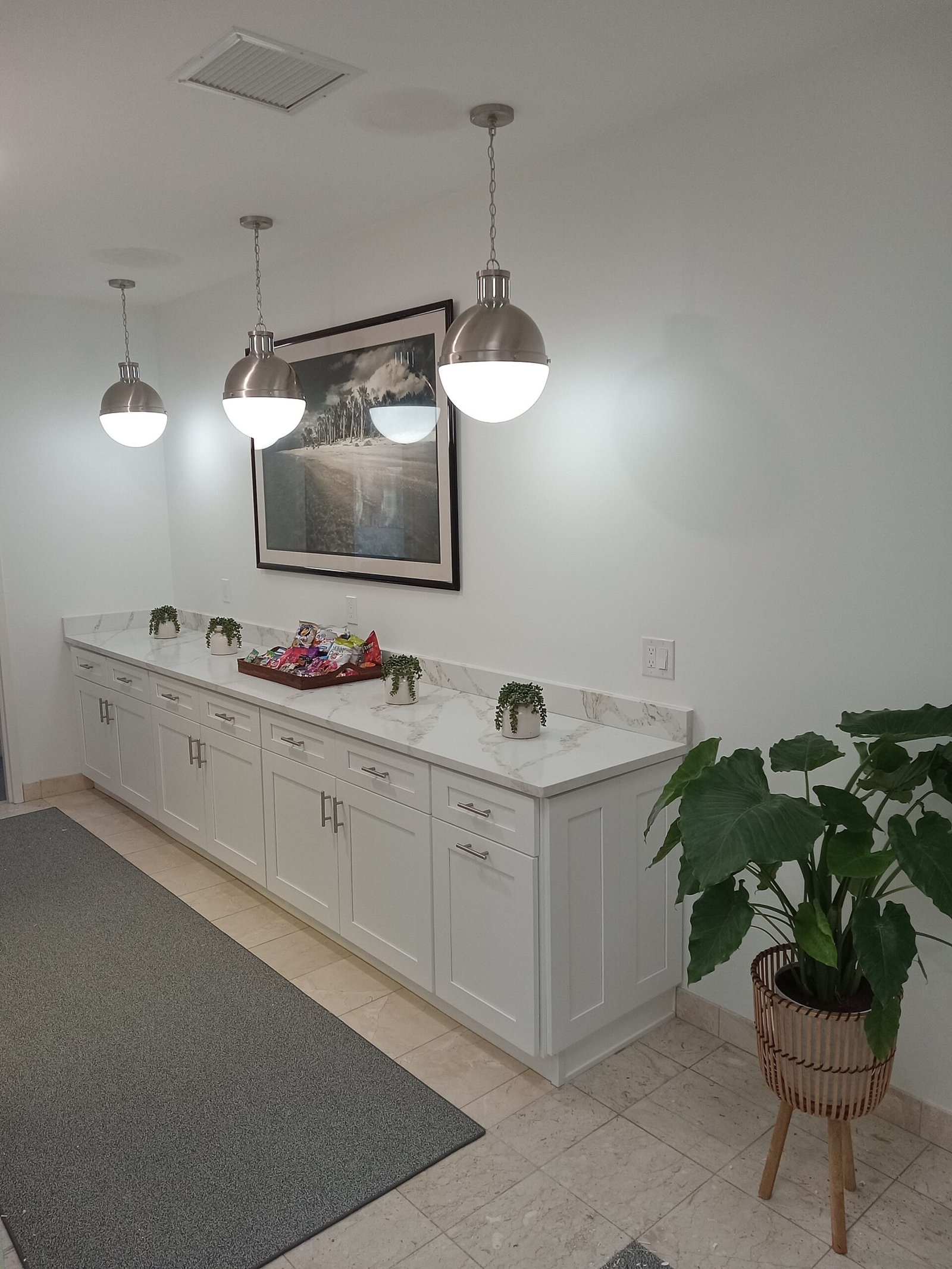 Kitchen white cabinets with countertop