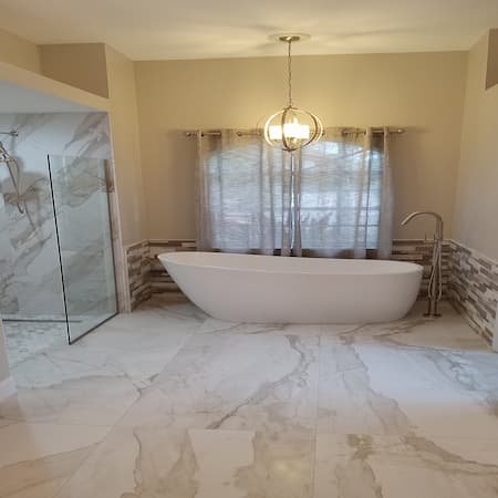 Bathroom tub installation