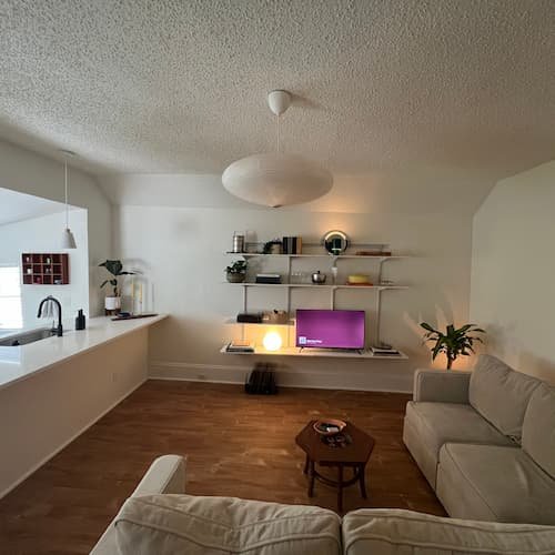 white Living room freshly painted